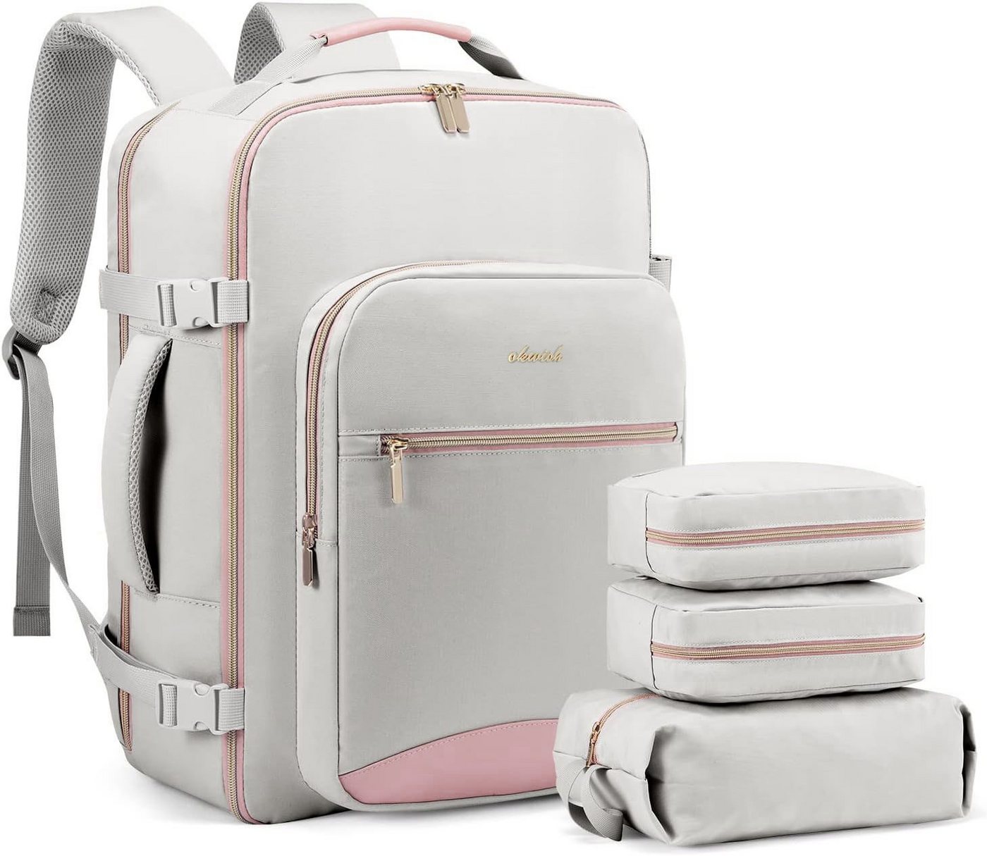 REDOM Reiserucksack Laptoprucksack Laptop Rucksack Rucksäcke Freizeitrucksack Laptoptasche (3 Aufbewahrungstaschen mitgeliefert Reisen Notebook Laptop Rucksack, Anti-Diebstahl, Backpack mit Laptopfach, Handgepäck, 40L Groß), für Herren Damen Jungen Teenager Freizeit Arbeit Business Reisen Bild 3