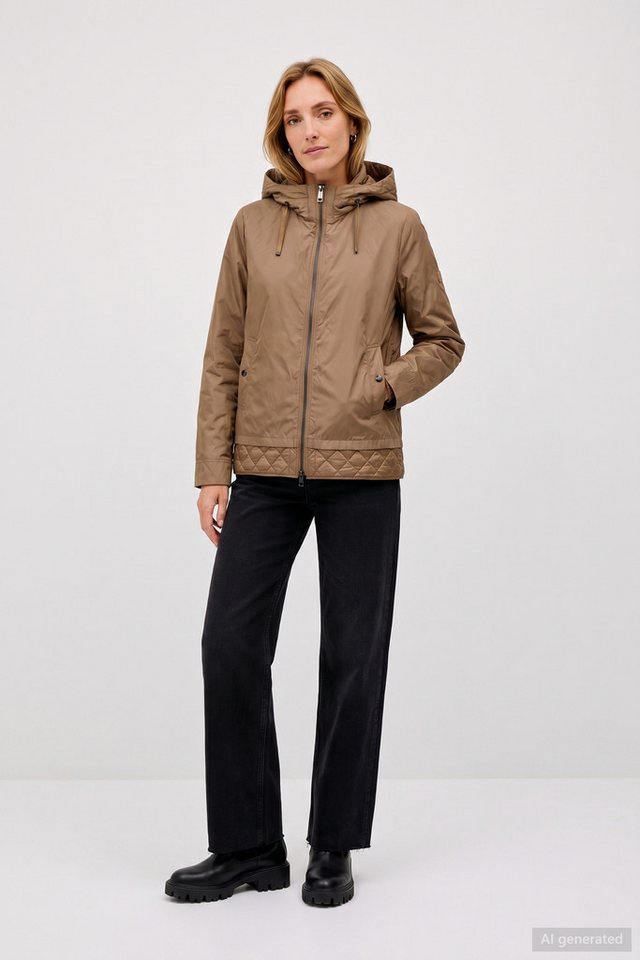 Barbara Lebek Outdoorjacke Damenjacke mit Steppdetails und 2-Wege-Reißverschluss