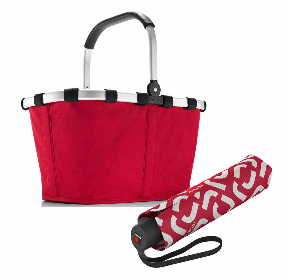 REISENTHEL® Einkaufskorb carrybag Set Red, mit umbrella pocket classic
