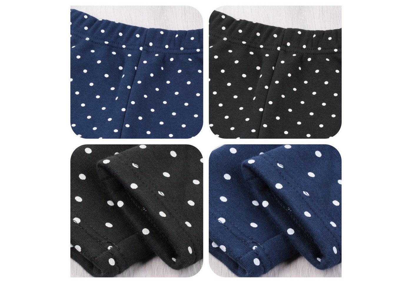L&K-II Thermoleggings 4603 (1/2/3er-Pack, 2-tlg., 2er-Pack) gefütterte Winter Leggings Mädchen mit Punktmuster Bild 4