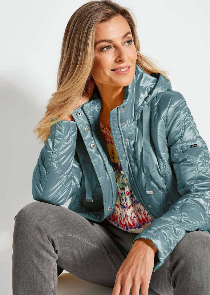 GOLDNER Outdoorjacke Kurzgröße: Outdoorjacke Damen, Uni, leicht gefüttert, Kapuze Bild 3