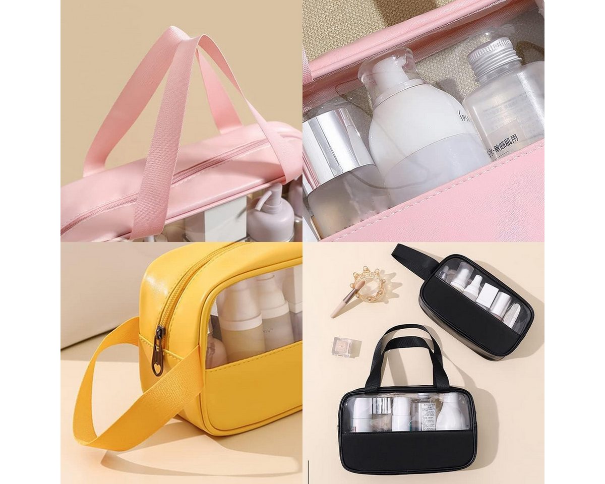 Coonoor Kosmetiktasche 3 Stück Wasserdicht PVC Kulturbeutel für Damen,Leicht Bild 2