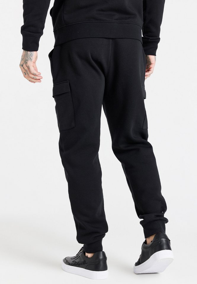 Siksilk Jogger Pants SikSilk Herren Schwarze Essential Cargo Jogginghose Bild 2