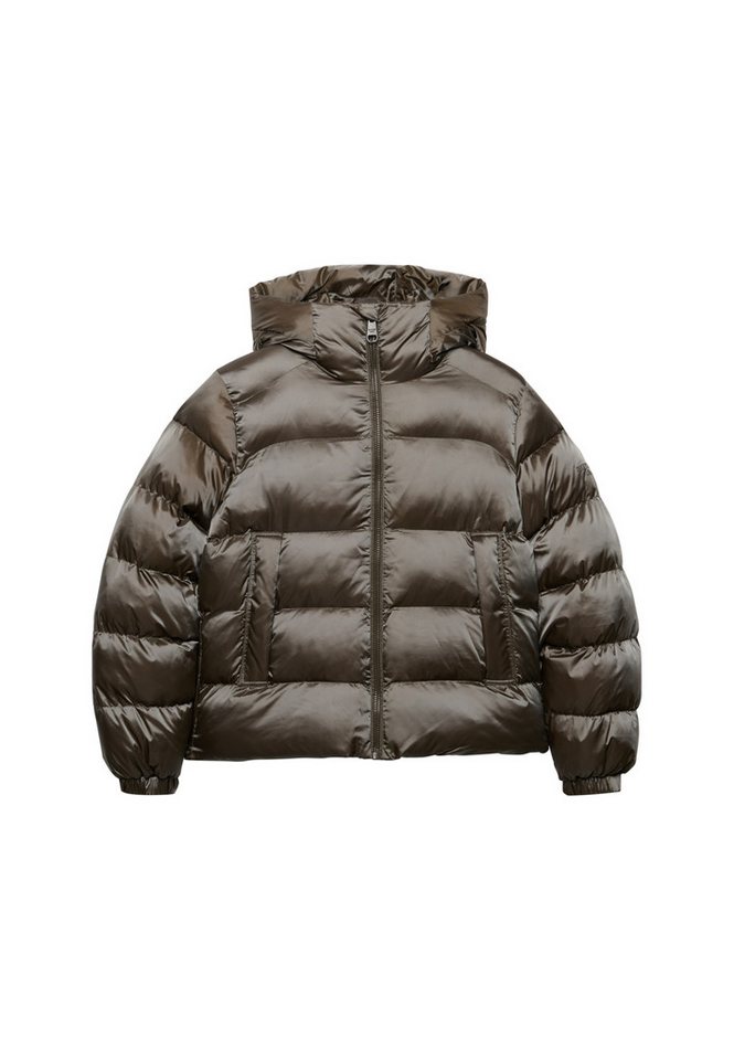 Superdry Outdoorjacke HOODED SHINE PUFFER JACKET Deep Khaki Green Bild 3
