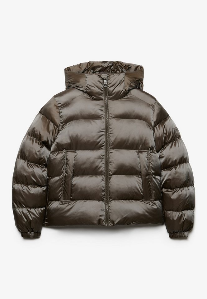 Superdry Outdoorjacke HOODED SHINE PUFFER JACKET Deep Khaki Green Bild 4