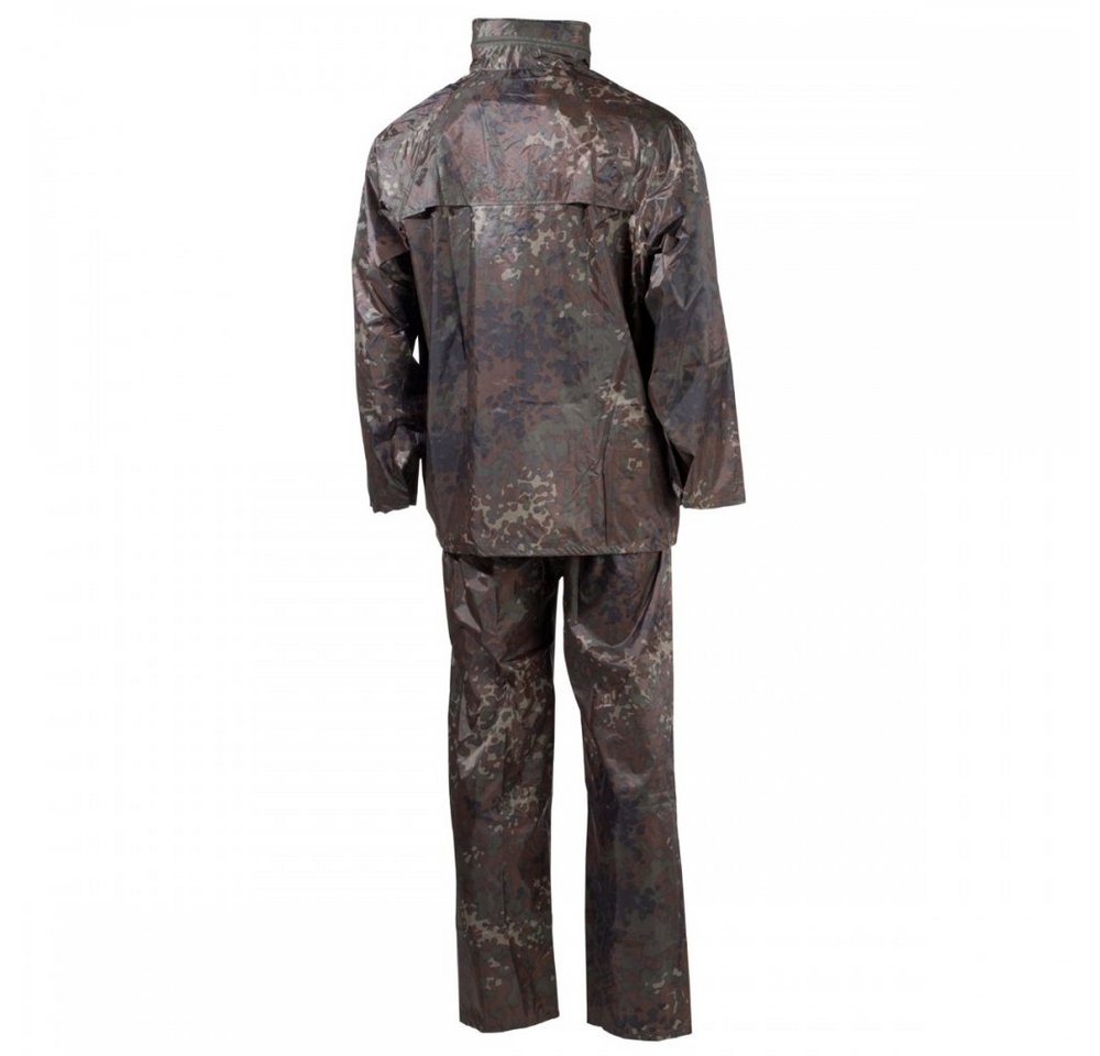 MFH Regenmantel Regenanzug, Polyester, flecktarn - M mit Kapuze