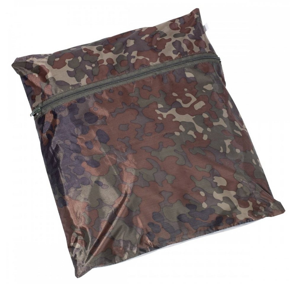 MFH Regenmantel Regenanzug, Polyester, flecktarn - M mit Kapuze Bild 5