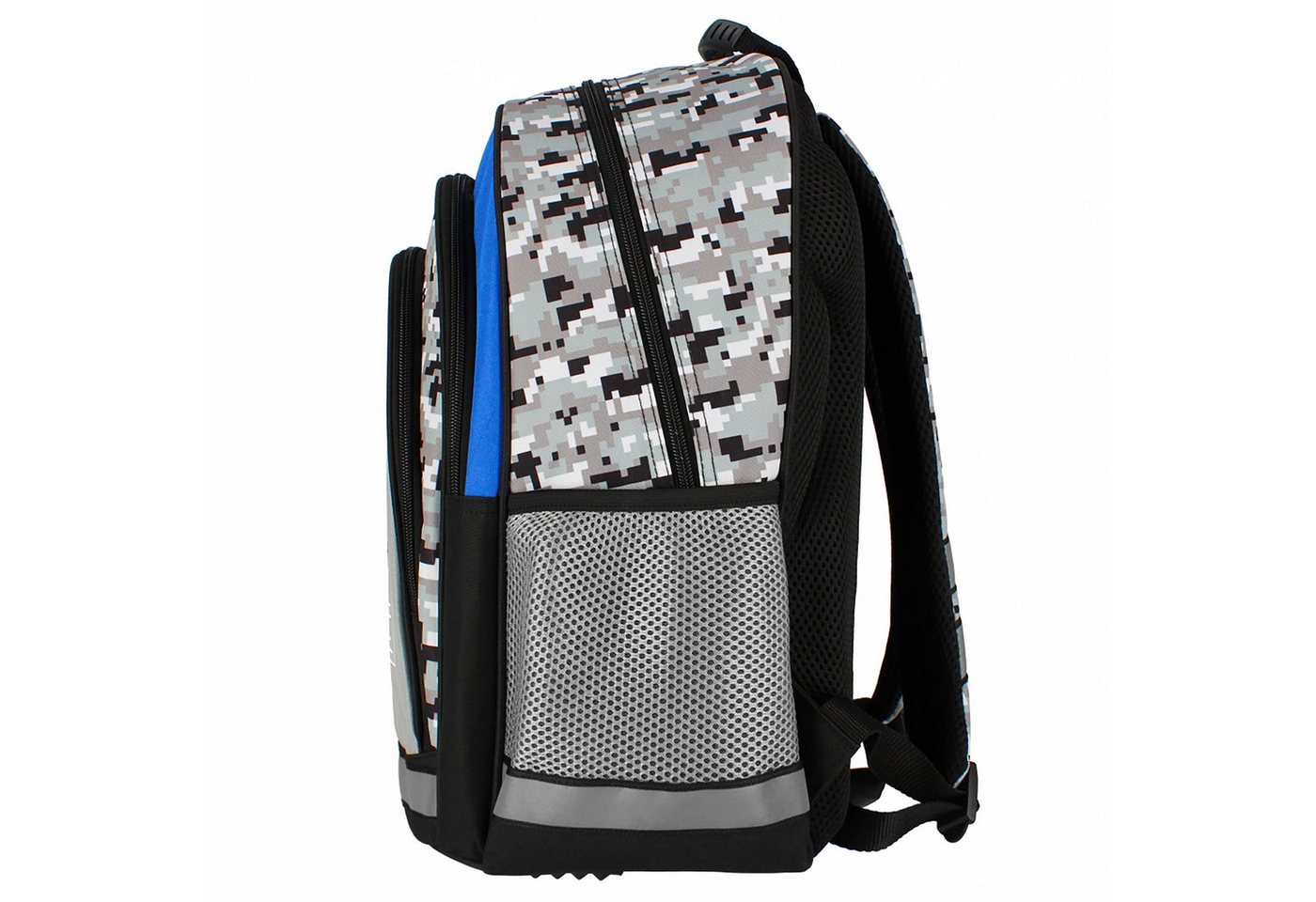 Sarcia.eu Schulrucksack Grauer Pixel Schulrucksack für Jungen, geräumig 40x29x20cm, gepolstert Bild 4