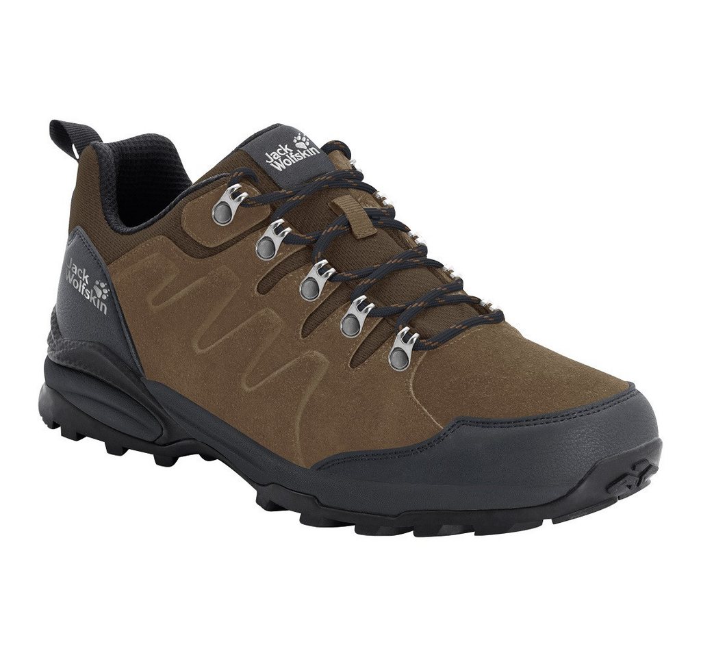 Jack Wolfskin Refugio Texapore Low (Veloursleder, wasserdicht) braun Herren Wanderschuh