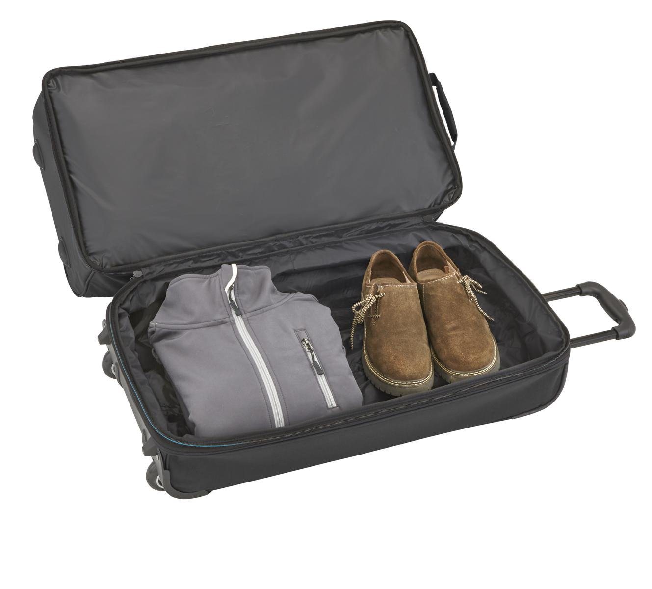 travelite Reisetasche Trolley-Reisetasche S 55cm, mit Dehnfalte, schwarz blau Bild 4
