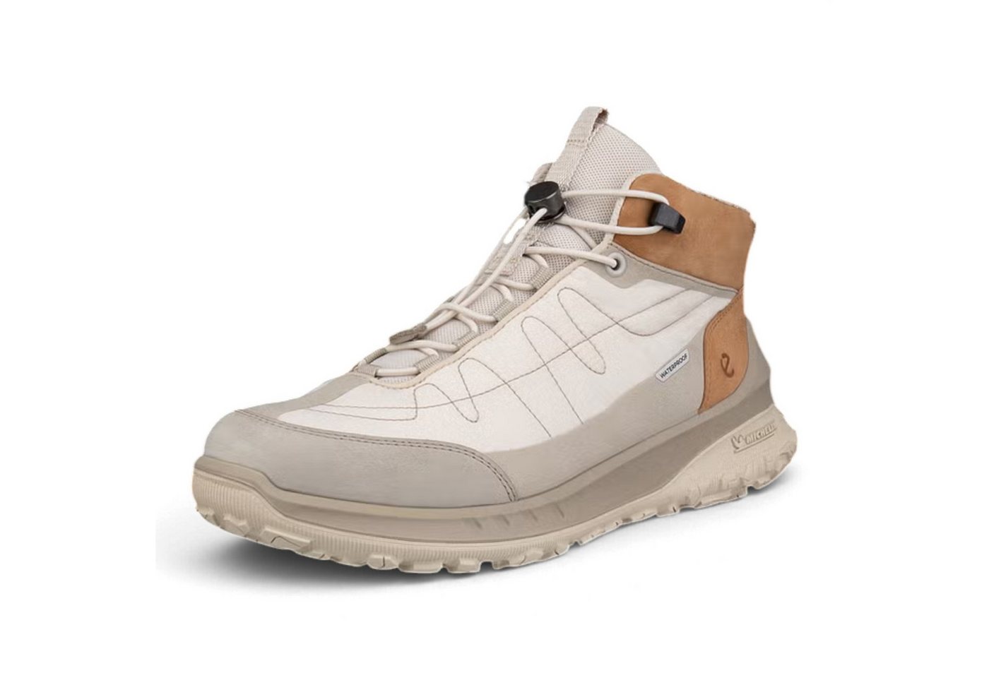 Ecco ULT-TRN Mid-Cut WP (Schnellschnürsystem, wasserdicht) beige/grau Damen Wanderschuh Bild 2