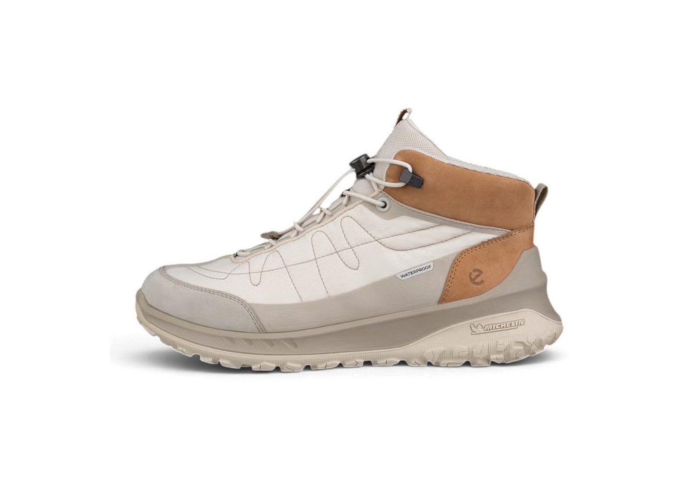 Ecco ULT-TRN Mid-Cut WP (Schnellschnürsystem, wasserdicht) beige/grau Damen Wanderschuh Bild 3
