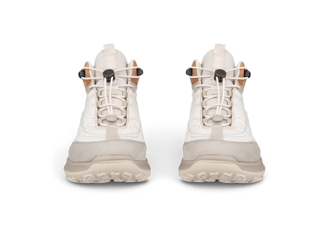 Ecco ULT-TRN Mid-Cut WP (Schnellschnürsystem, wasserdicht) beige/grau Damen Wanderschuh Bild 4