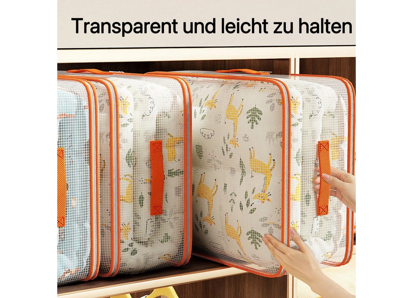 HoyoLee Handels GmbH Aufbewahrungstasche 2 Aufbewahrungstaschen Decken Daunenjacken Staubund Wasserfestigkeit Bild 5