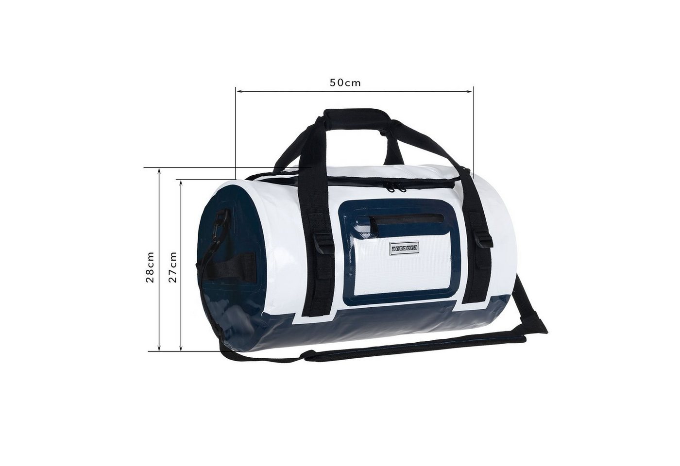 anndora Sporttasche Tarpaulin Packsack Reisetasche wasserdicht (30 Liter, Weiß) Bild 3