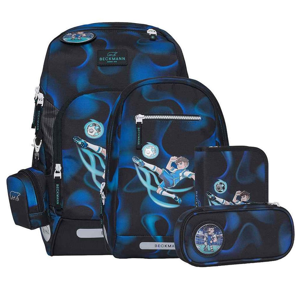 Beckmann Norway Schulrucksack Beckmann Schulranzen Active Air Flex Set 6tlg. Magic League Fussball b