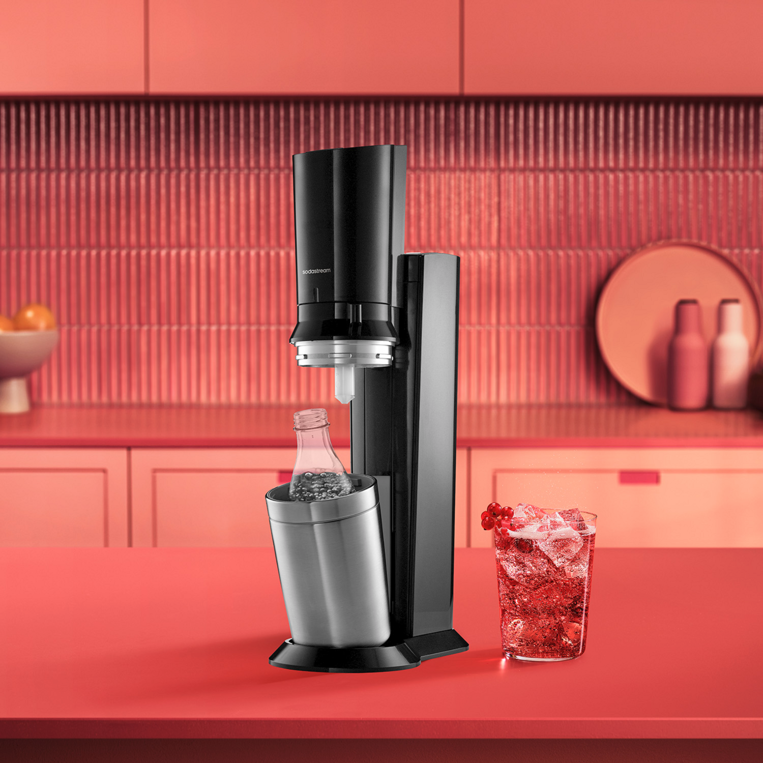 SODASTREAM »Crystal« schwarz, inkl. 0,7 L Glaskaraffe und Zylinder Bild 2