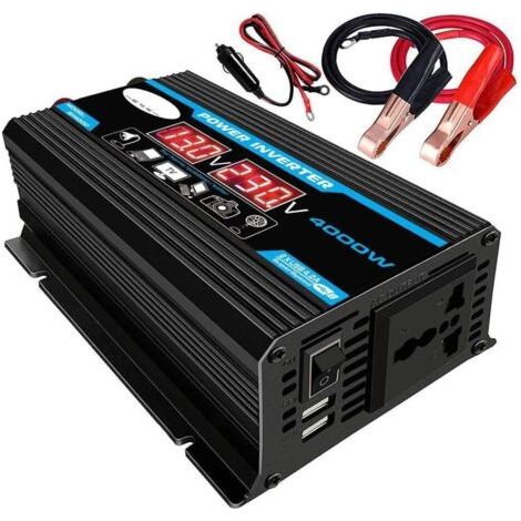 Qorva 12v Auf 220v Sinus-wechselrichter 4000w – Sinus-wechselrichter – Fernbedienung Und Zwei Ac-steckdosen Für Fahrzeuge