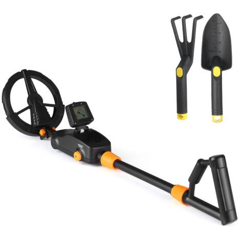 Rhg Kinder-metalldetektor, Leichter Metalldetektor Mit Lcd-display Und Ton, Hochempfindlicher Metalldetektor Mit Wasserdichter Suchspule, Für Kinder Oder Anfänger (schwarz Mit Zubehör)