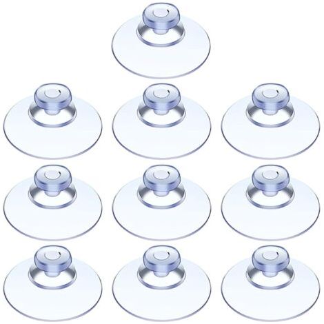 Qorva-10 Stück Saugnäpfe, Glas-saugnapf, Mini-saugnapf, Transparente Saugnäpfe, Kleine Saugnäpfe, Für Verschiedene Glatte Oberflächen, Glas, Fliesen, Badezimmer, Küche, Pvc, Hakenlos (20 Mm)