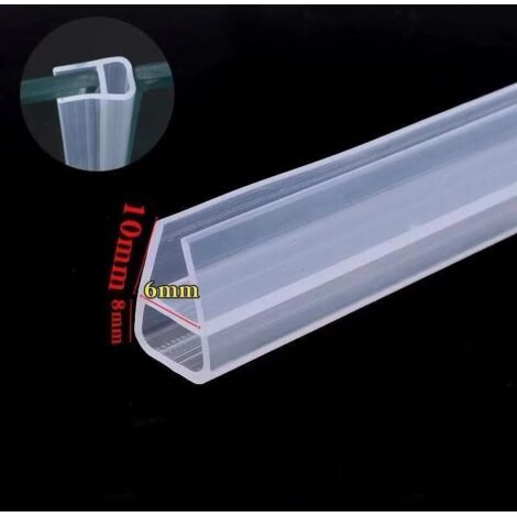 Qorva U-förmige Duschdichtung – 100 Cm – Wasserdicht – Für Glastüren – Für 6 Mm Glasstärke