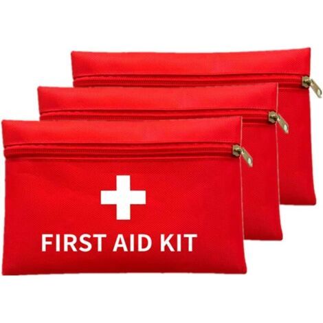 Qorva Mini-erste-hilfe-set (leer), 3-teilig, Kleine Medikamentenbox, Mini-medizinsets, Mini-überlebenssets, Kleine Aufbewahrungstasche Für Medikamente – Ideal Für Arbeit, Reisen Und Camping