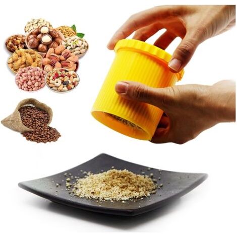 Qorva Manuelle Muskatnussmühle, Multifunktionales Muskatnussmahlwerkzeug, Muskatnussmühle Geeignet Für Muskatnüsse, Kaffeebohnen Und Andere Kleine Gewürzpartikel