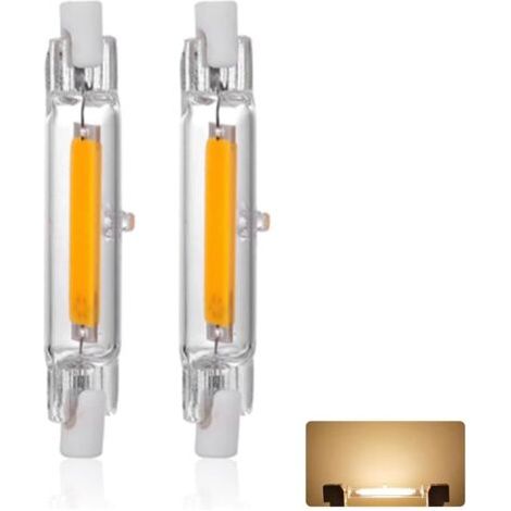 Rhg R7s 78 Mm 10-w-led-lampe, Warmweiß (3000 K), 1500 Lm, Entspricht Einer 20-w-halogenlampe (j78), Dimmbar, 360°-abstrahlwinkel, 10-w-r7s-78-mm-slim-cob-led-lampe, 2er-pack