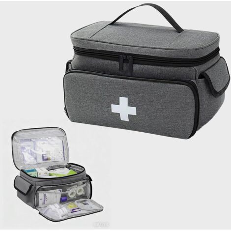 Qorva Leeres, Wasserdichtes Erste-hilfe-set, Reiseapotheke Mit Großem Fassungsvermögen, Tragbare Medikamententasche, Notfall-medizintasche Für Outdoor-aktivitäten, Zuhause Und Reisen