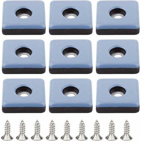 Rhg Möbelgleiter, Gu.b/bon 24 Stück Teflon-möbelgleiter 25 Mm Stuhlbein Mit Schrauben Ptfe Teflon-stuhlgleiter Zum Anschrauben Quadratische Stuhlbeine Für Büros