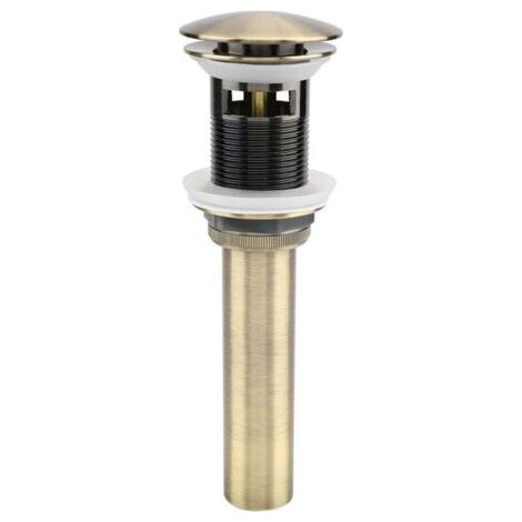 Qorva -g1 1/4" Pop-up Retro-spülbeckenablaufstopfen Mit Überlauf, Universelles Spülbeckenablaufventil Aus Bronze-messing - Mit Überlauf