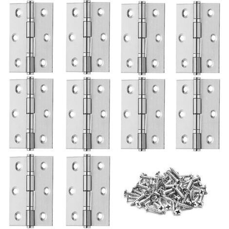 Qorva Unsichtbare Scharniere Aus Edelstahl 304 – 10er-pack – Größe 60 Mm X 36 Mm X 1,24 Mm – Korrosionsbeständig