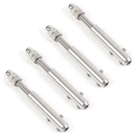 Qorva 4-teilige Drahtseilösen, Verbinder Aus Edelstahl 304, Geeignet Für 4-mm-drahtseile Und L-förmige, Profilierte Drahtseilspanner