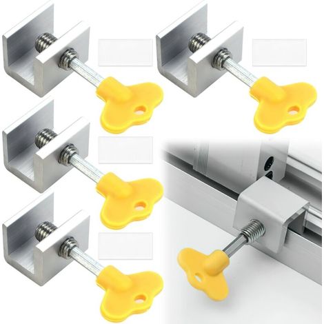 Rhg Schiebefensterverriegelung, 4er-set Schiebefensterverriegelungen, Schiebetürstopper, Verstellbare Fensterverriegelung – Verstärkte Aluminiumlegierung Für Mehr Sicherheit Ihrer Fenster