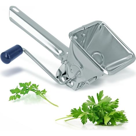Rotierender Kräuterschneider Aus Edelstahl, Silber