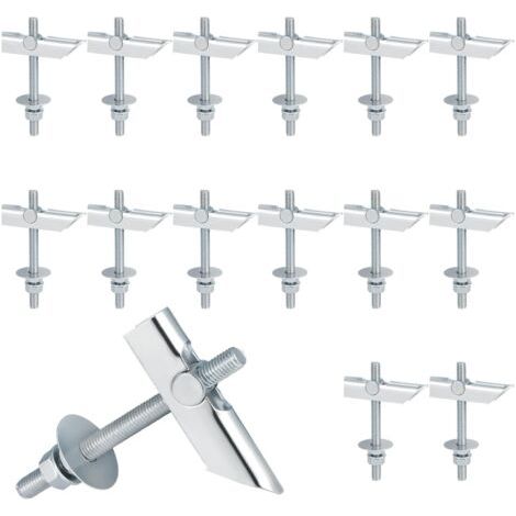 Rhg 15 Kippdübel-sets, M6 X 100 Mm Hochleistungs-placo-aufhänger, Hochleistungs-placo-anker Aus Kohlenstoffstahl, Hohlblockanker Für Decken Und Gipskartonplatten