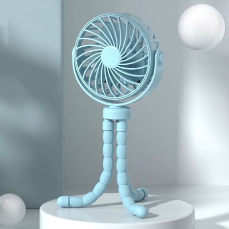 Qorva Kinderwagenventilator, Tragbarer Ventilator, Wiederaufladbarer Mini-babyventilator Mit Flexiblem Stativ Für Kinderbett, Rollmatte Und Autositz