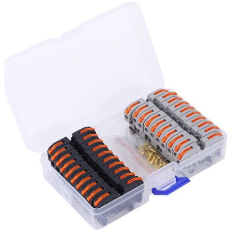 Qorva – 20 Stück Kompakt-anschlussklemmenblock 1128awg Pct-211 Universal-leiter Für Din-schiene, Dubuns