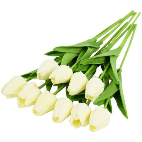Qorva Kunstblumen, Künstliche Tulpen, Realistische Haptik, Für Hochzeitssaal, Zuhause, Hotel, Partydekoration Und Diy-dekoration (12 Stück)