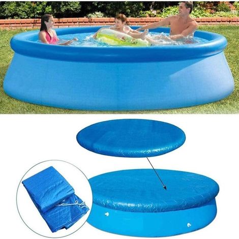 Rhg Poolabdeckung, Schutzhülle Für Runde Pools, Strapazierfähige, Staubdichte Poolabdeckung Für Aufstellpools, 244 Cm (8 Fuß)