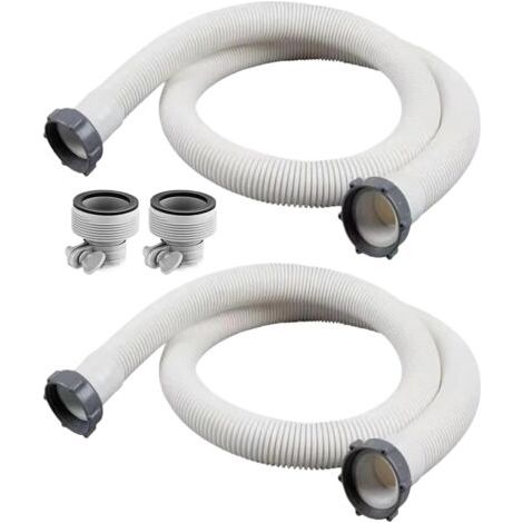 Rhg-packung Mit 2 Schläuchen + 2 Adaptern Für Intex 29060e Poolfilter, Länge 150 Cm, Durchmesser 38 Mm