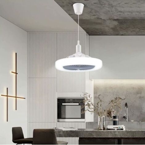 Rhg Leiser Deckenventilator Mit Led-beleuchtung, 30 W, 3 Geschwindigkeitsstufen, Transparente Abs-flügel, 6000 K Farbtemperatur