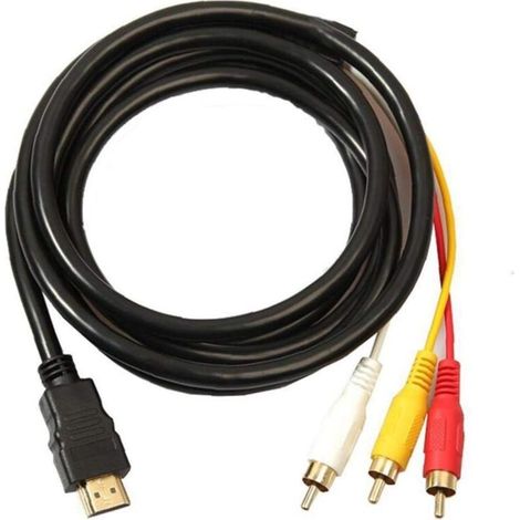 Rhg Hdmi-rca-3-kabelkonverter-adapterkabel, Sendekabel, Einwegübertragung, Hdmi, 1,5 M, Rca
