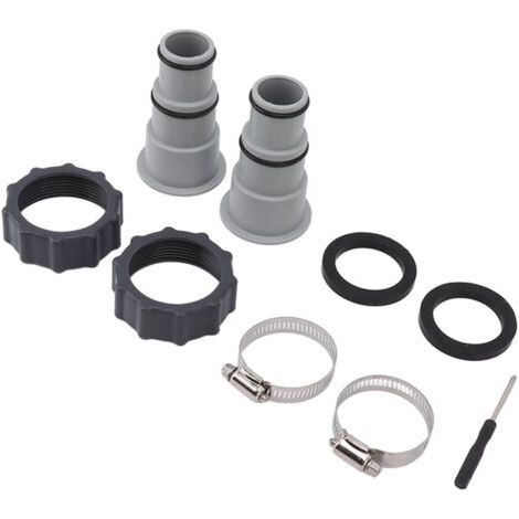 Qorva -2 Poolschlauchadapter Mit Ersatzklemme, Gewindeanschluss-pumpenschlauchadapter Für Intex Fit Aru,