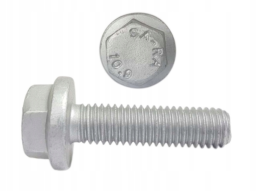 Flanschschraube M8x16, Festigkeitsklasse 10.9, Verzinkt, Din 6921, 2 Stück