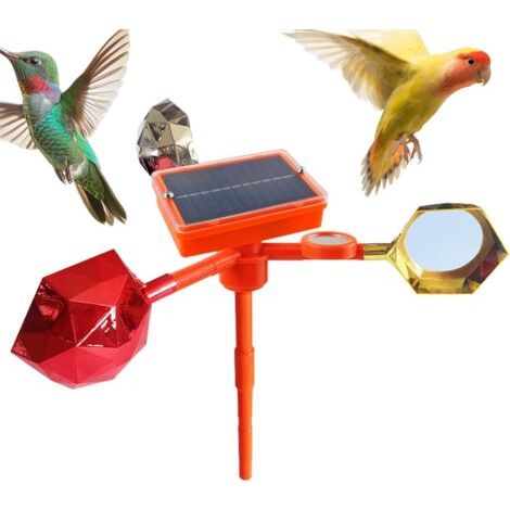 Qorva Reflektierende Windmühlen-vogelscheuche, Vogelschutz Mit Solarbetriebener Stimme - Solarbetriebene Windmühlen-vogelscheuche - Windmühlenschutz Mit Rotierenden Sphärischen Prismen