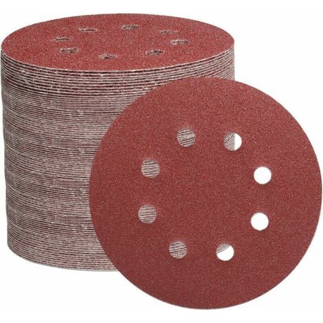 Qorva 125mm Schleifscheiben 105 Stück Schleifscheiben Für Exzenterschleifer, Zum Polieren Von Holz Und Metall (15 Stück X Schleifkörnung 40/60/80/150/240/320/600)