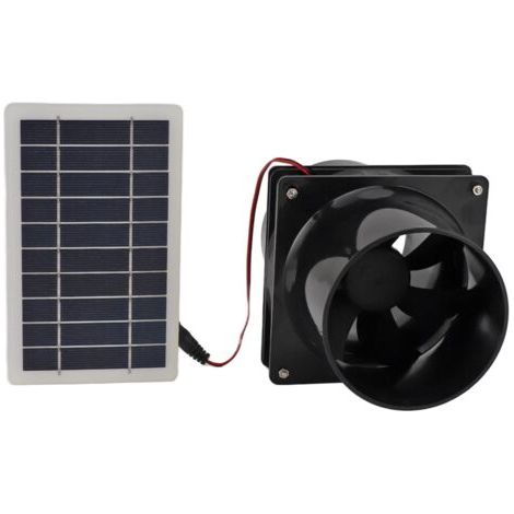 Rhg 10w 12v Solarbetriebener Abluftventilator, Abs-solarpanel-ventilator-set Für Rundrohre Für Haustiere