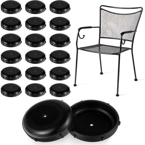 Rhg 20er-pack Runde Kunststoffkappen Für Gartenmöbelbeine, Stuhlbeine Aus Schmiedeeisen, Für Metalltische Und -stühle, Bodenschutz, 3,8 Cm