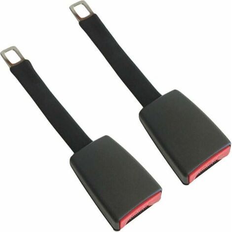 Qorva - 25 Cm Autosicherheitsgurtverlängerung - Stahl Für 20-22 Mm Gurtlaschen - Einfache Installation - 2er-pack Verlängerungen